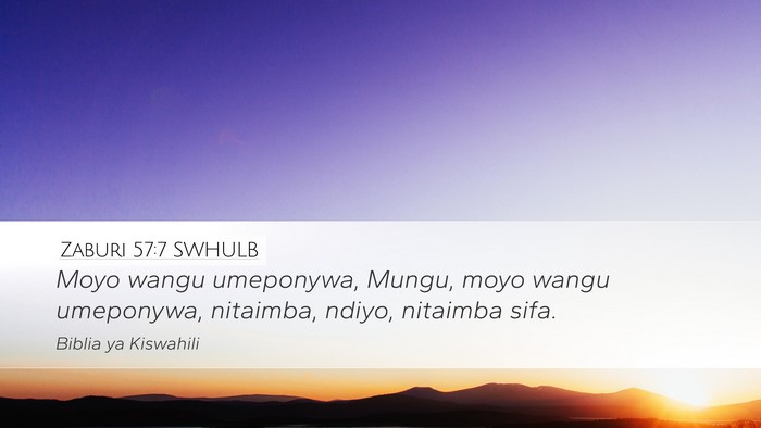 Zaburi 57:7 SWHULB Bible Verse Image