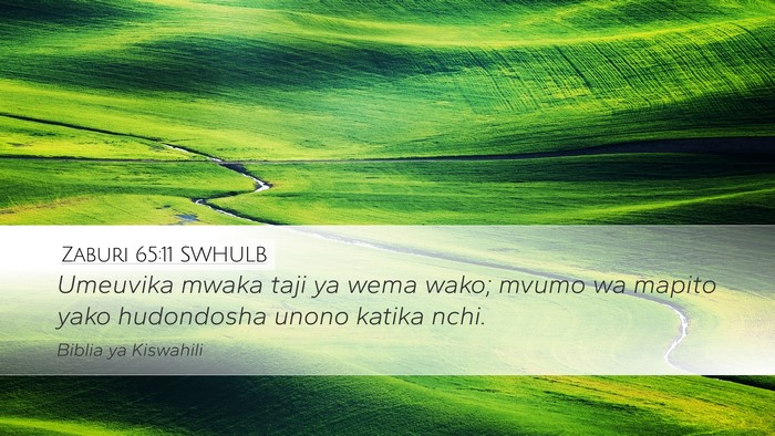 Zaburi 65:11 SWHULB Bible Verse Image