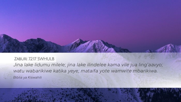 Zaburi 72:17 SWHULB Bible Verse Image
