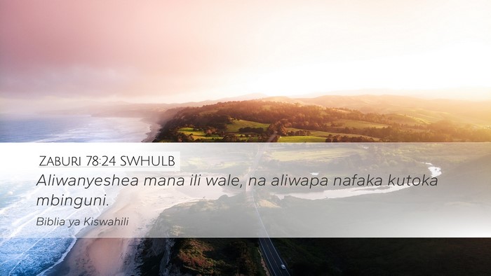 Zaburi 78:24 SWHULB Bible Verse Image