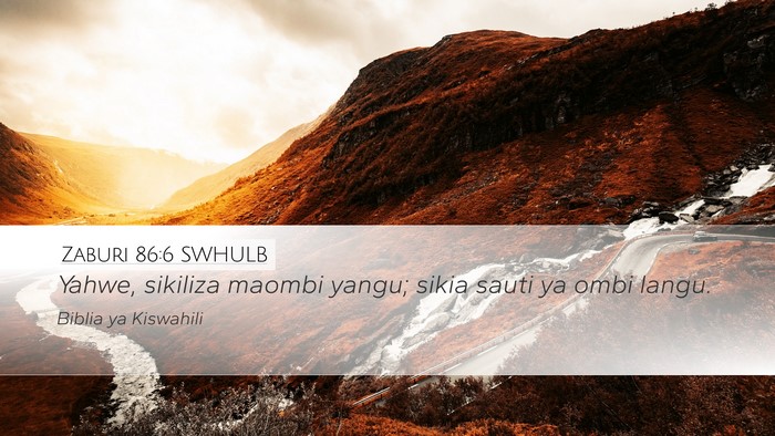 Zaburi 86:6 SWHULB Bible Verse Image