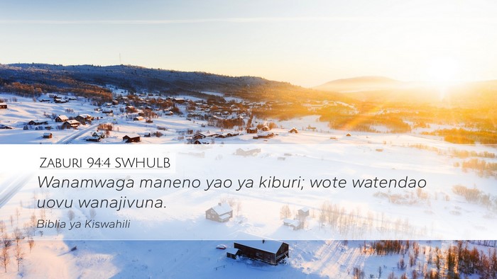 Zaburi 94:4 SWHULB Bible Verse Image