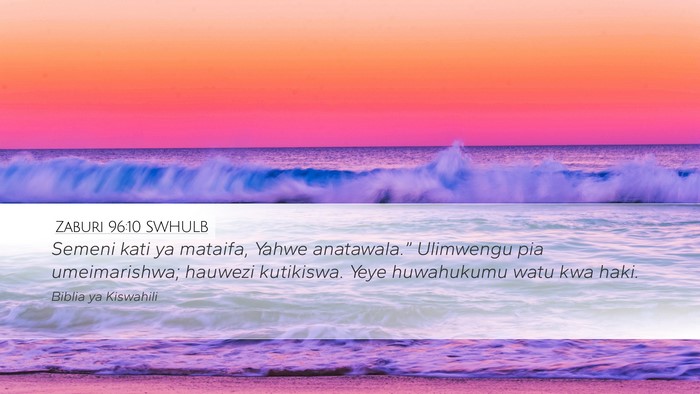 Zaburi 96:10 SWHULB Bible Verse Image