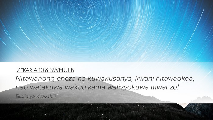 Zekaria 10:8 SWHULB Bible Verse Image