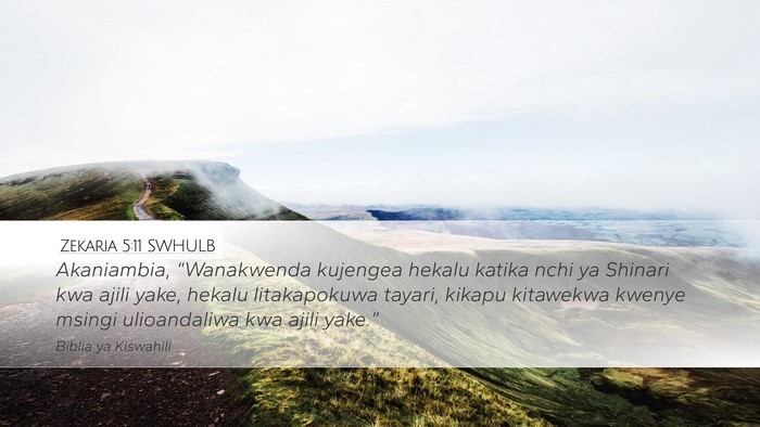 Zekaria 5:11 SWHULB Bible Verse Image
