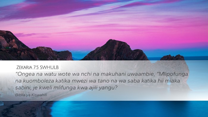 Zekaria 7:5 SWHULB Bible Verse Image