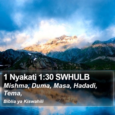 1 Nyakati 1:30 SWHULB Bible Verse Image