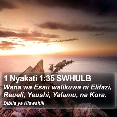 1 Nyakati 1:35 SWHULB Bible Verse Image