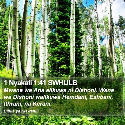 1 Nyakati 1:41 SWHULB Bible Verse Image