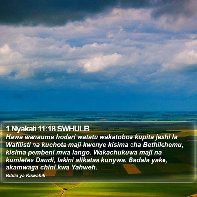 1 Nyakati 11:18 SWHULB Bible Verse Image