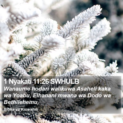 1 Nyakati 11:26 SWHULB Bible Verse Image