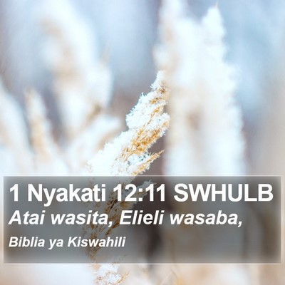 1 Nyakati 12:11 SWHULB Bible Verse Image