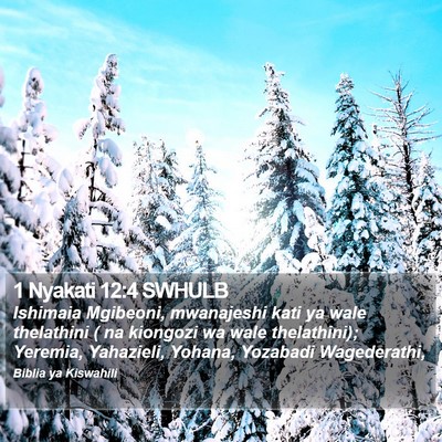 1 Nyakati 12:4 SWHULB Bible Verse Image