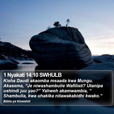 1 Nyakati 14:10 SWHULB Bible Verse Image