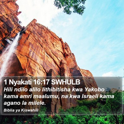 1 Nyakati 16:17 SWHULB Bible Verse Image