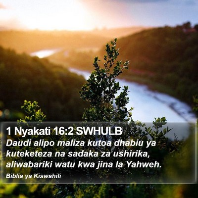 1 Nyakati 16:2 SWHULB Bible Verse Image