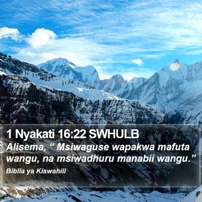 1 Nyakati 16:22 SWHULB Bible Verse Image