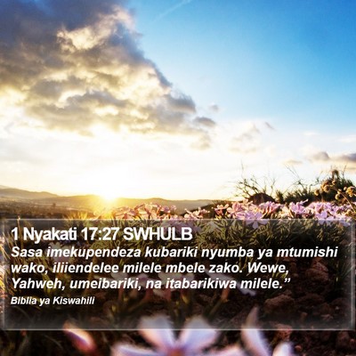 1 Nyakati 17:27 SWHULB Bible Verse Image