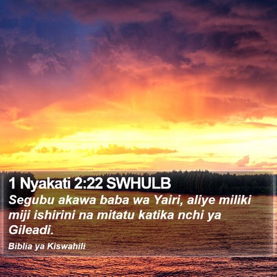 1 Nyakati 2:22 SWHULB Bible Verse Image