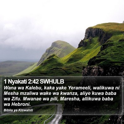 1 Nyakati 2:42 SWHULB Bible Verse Image