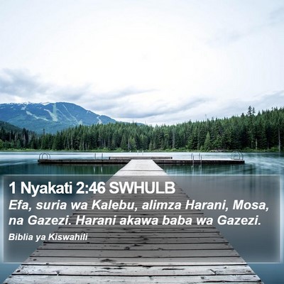 1 Nyakati 2:46 SWHULB Bible Verse Image