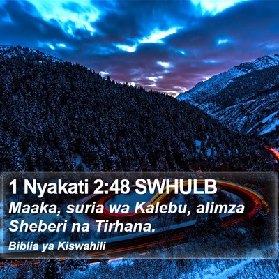 1 Nyakati 2:48 SWHULB Bible Verse Image