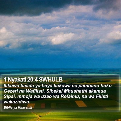 1 Nyakati 20:4 SWHULB Bible Verse Image