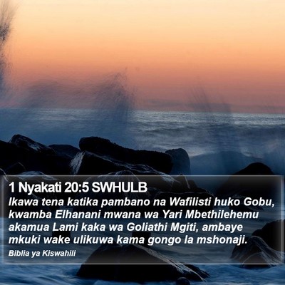 1 Nyakati 20:5 SWHULB Bible Verse Image