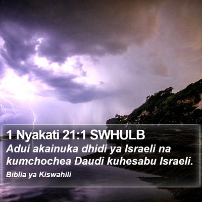 1 Nyakati 21:1 SWHULB Bible Verse Image