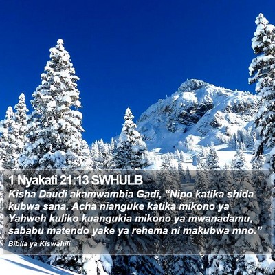 1 Nyakati 21:13 SWHULB Bible Verse Image
