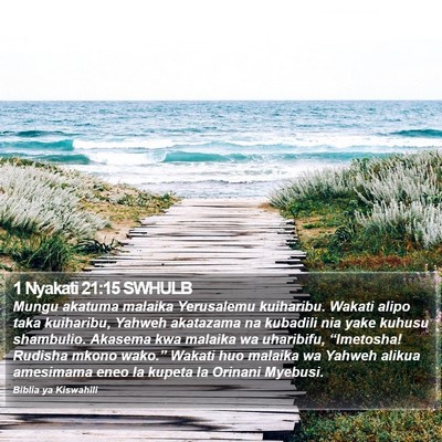 1 Nyakati 21:15 SWHULB Bible Verse Image