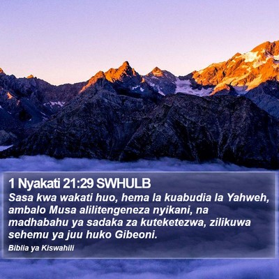 1 Nyakati 21:29 SWHULB Bible Verse Image