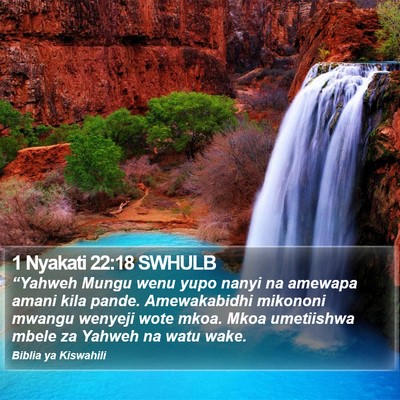 1 Nyakati 22:18 SWHULB Bible Verse Image