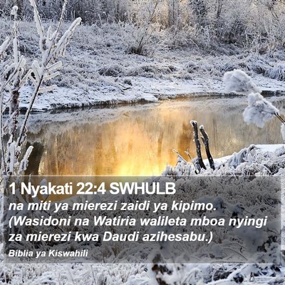 1 Nyakati 22:4 SWHULB Bible Verse Image