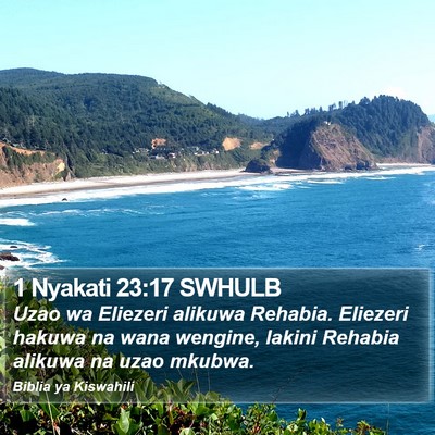 1 Nyakati 23:17 SWHULB Bible Verse Image