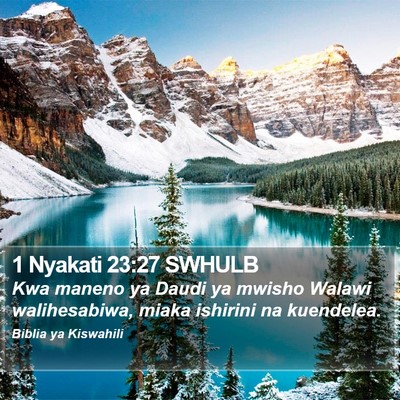 1 Nyakati 23:27 SWHULB Bible Verse Image