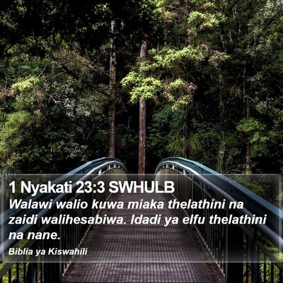 1 Nyakati 23:3 SWHULB Bible Verse Image
