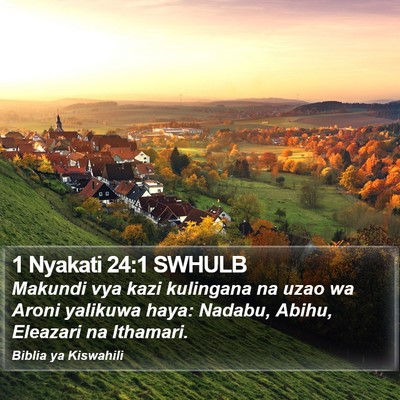 1 Nyakati 24:1 SWHULB Bible Verse Image