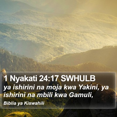 1 Nyakati 24:17 SWHULB Bible Verse Image