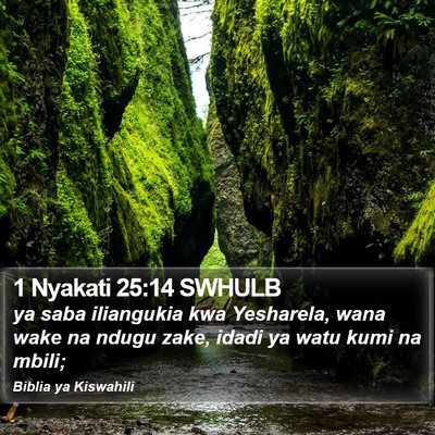 1 Nyakati 25:14 SWHULB Bible Verse Image
