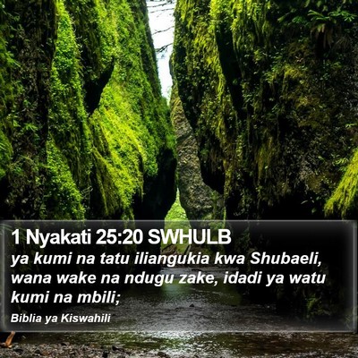 1 Nyakati 25:20 SWHULB Bible Verse Image