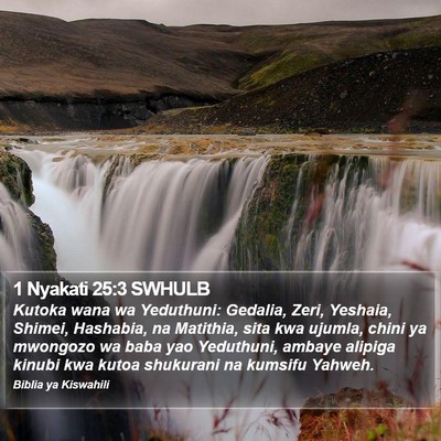 1 Nyakati 25:3 SWHULB Bible Verse Image