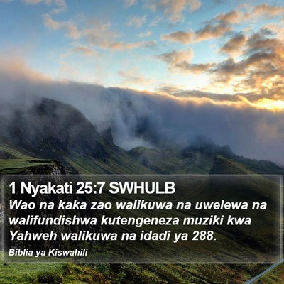 1 Nyakati 25:7 SWHULB Bible Verse Image