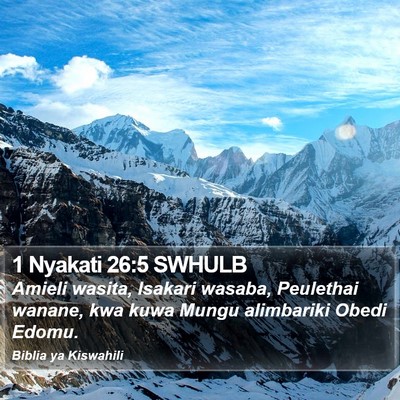 1 Nyakati 26:5 SWHULB Bible Verse Image