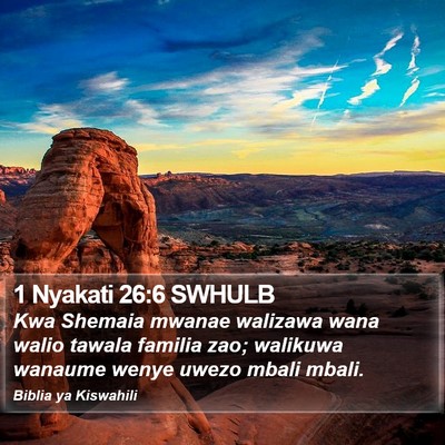1 Nyakati 26:6 SWHULB Bible Verse Image