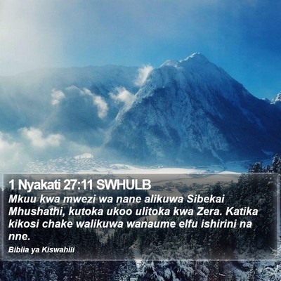 1 Nyakati 27:11 SWHULB Bible Verse Image