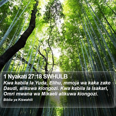 1 Nyakati 27:18 SWHULB Bible Verse Image
