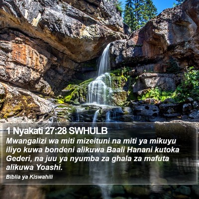 1 Nyakati 27:28 SWHULB Bible Verse Image