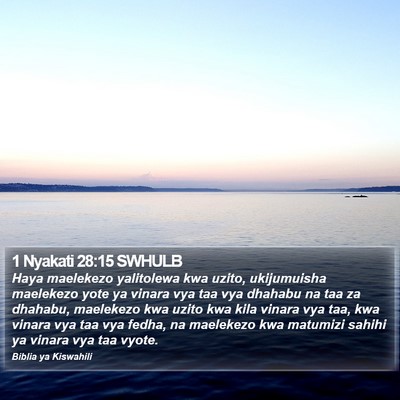 1 Nyakati 28:15 SWHULB Bible Verse Image