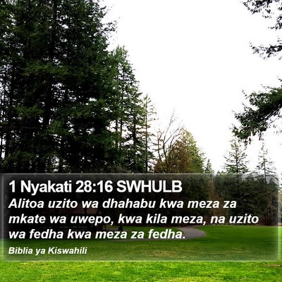 1 Nyakati 28:16 SWHULB Bible Verse Image